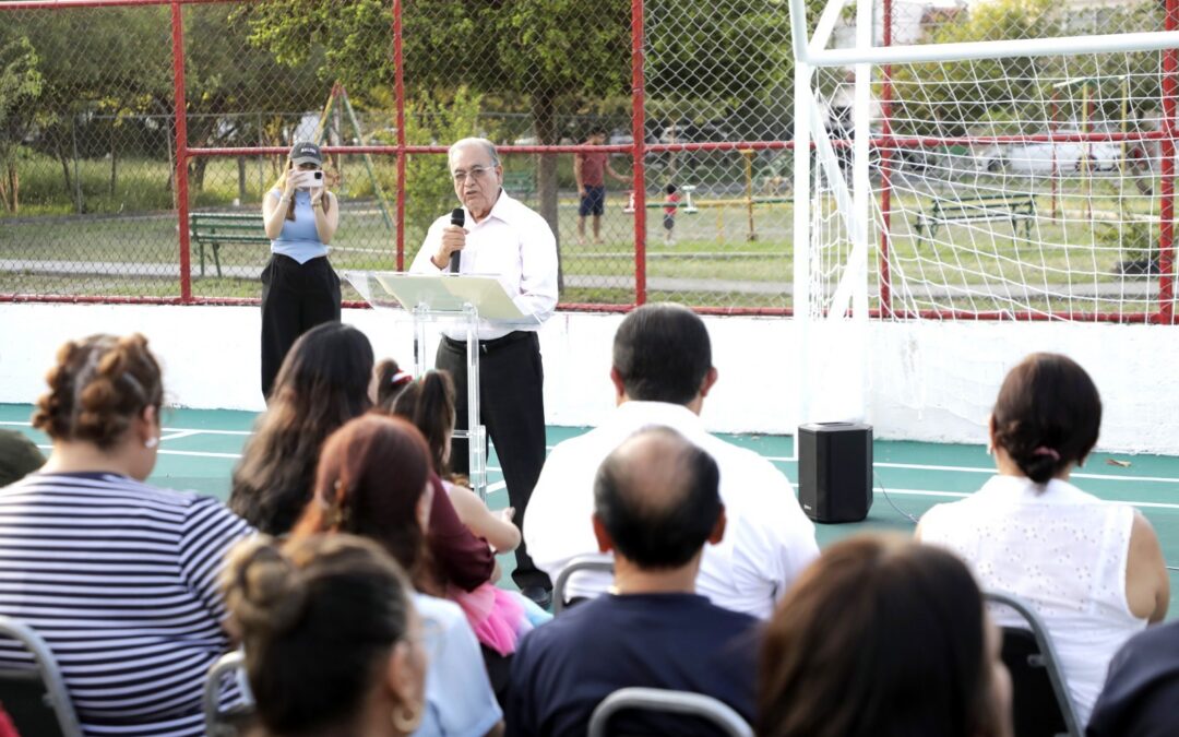 FIEBRE MUNDIALISTA SE VIVE EN ESCOBEDO CON LA ENTREGA DE NUEVAS CANCHAS DEPORTIVAS